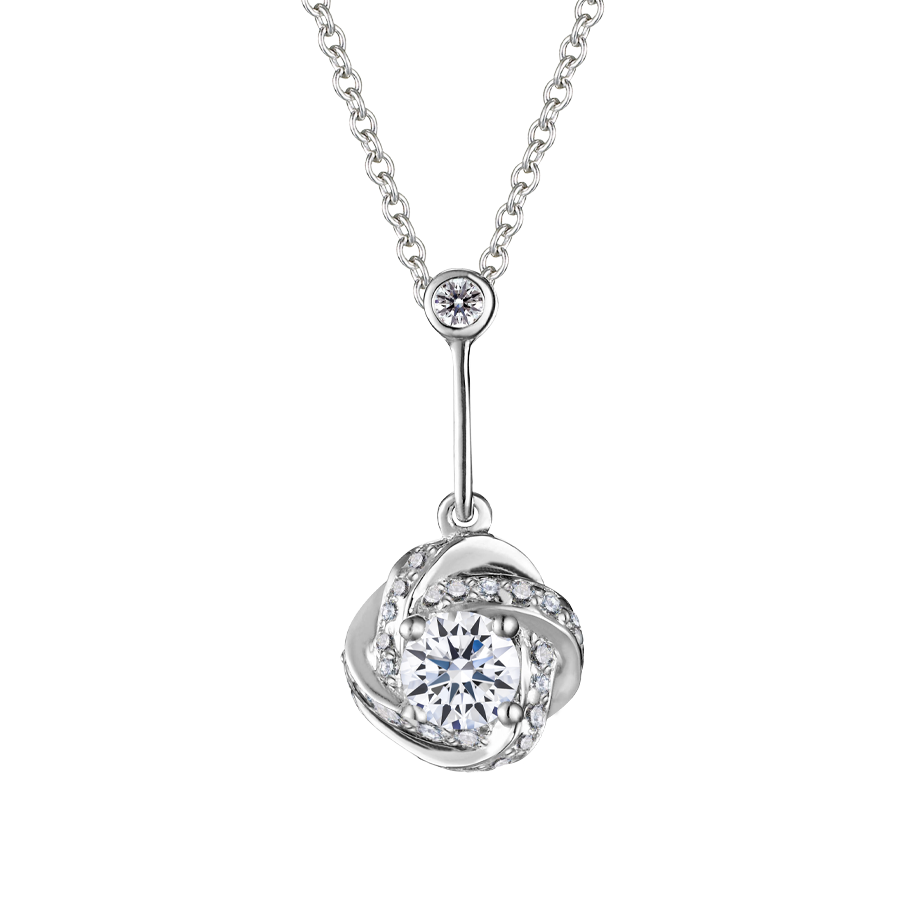 Mặt kim cương viên vàng 14K Hasmin GIA 3C