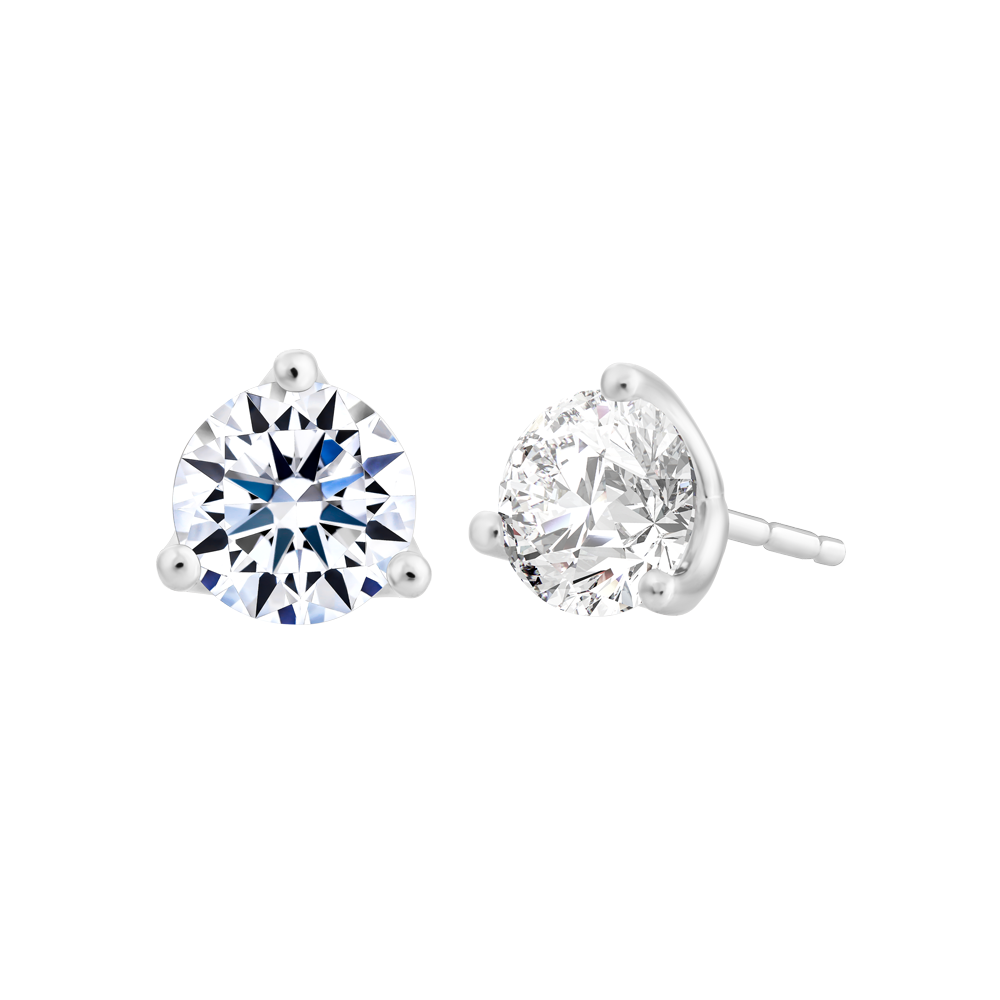 Hoa tai đính đá CZ vàng 14K Justina 5C