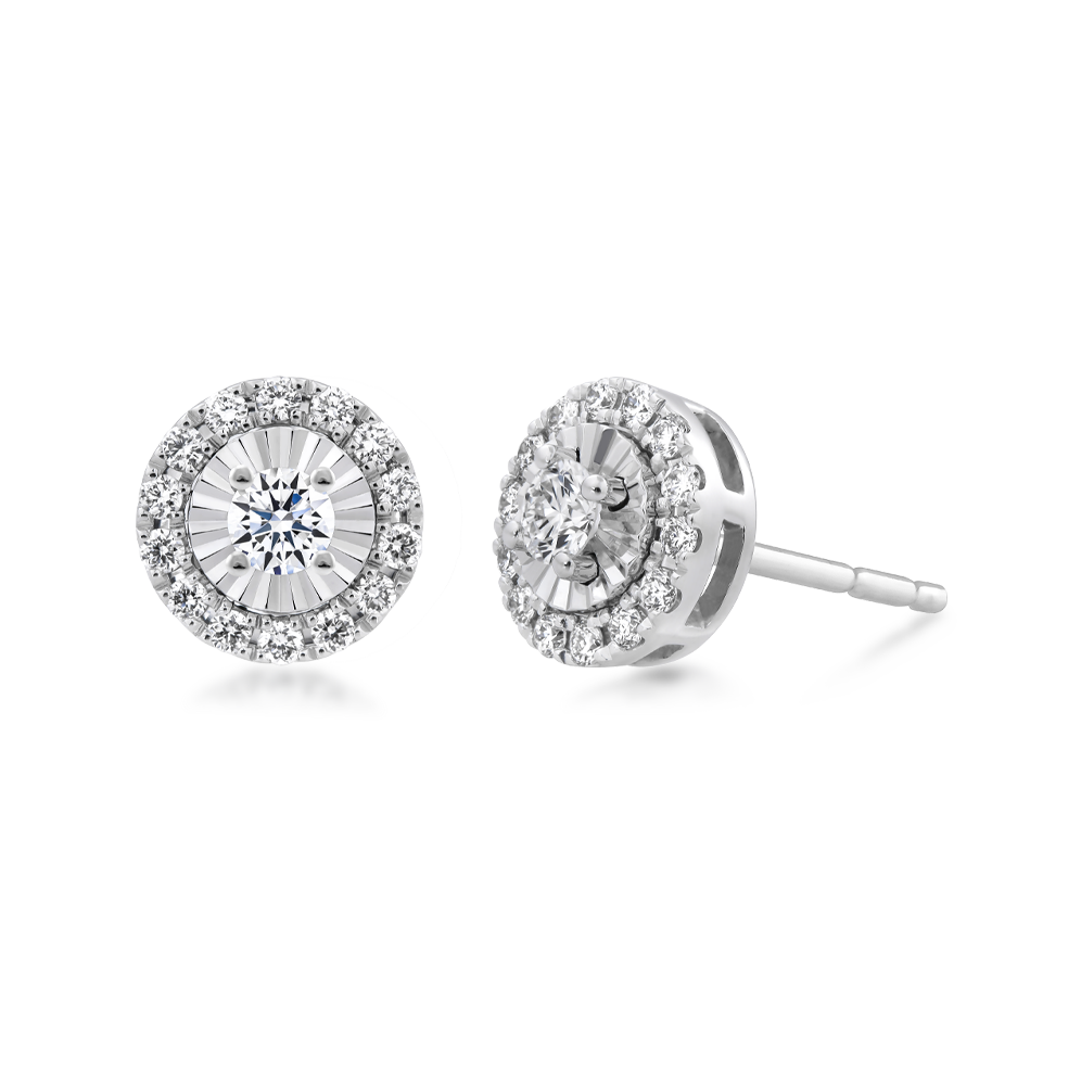 Hoa tai kim cương vàng 14K Sky D 5p