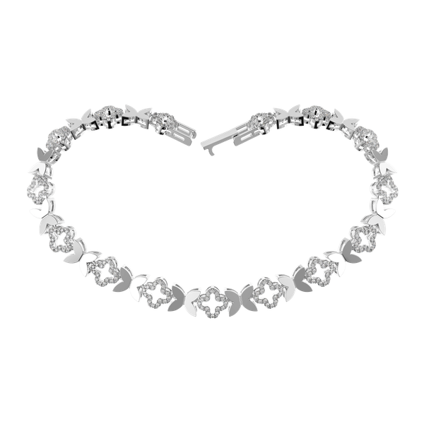 Lắc đính đá CZ vàng 14K Bambina V2