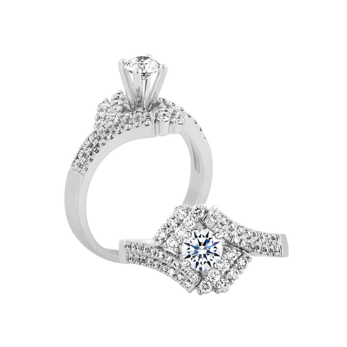 Nhẫn nữ kim cương viên vàng 14K Bonita RD 3C