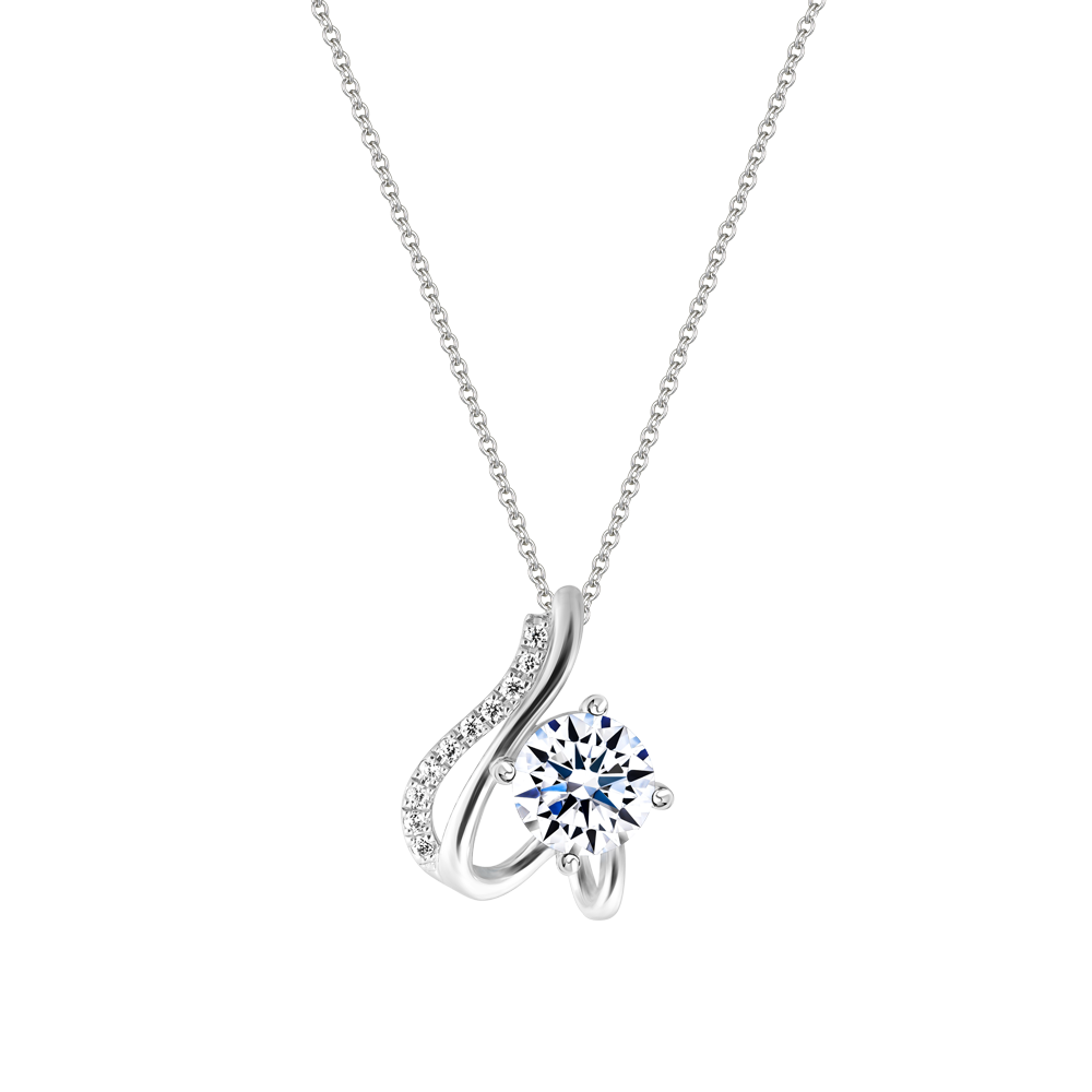 Mặt đính đá CZ vàng 10K Winding N 1CT