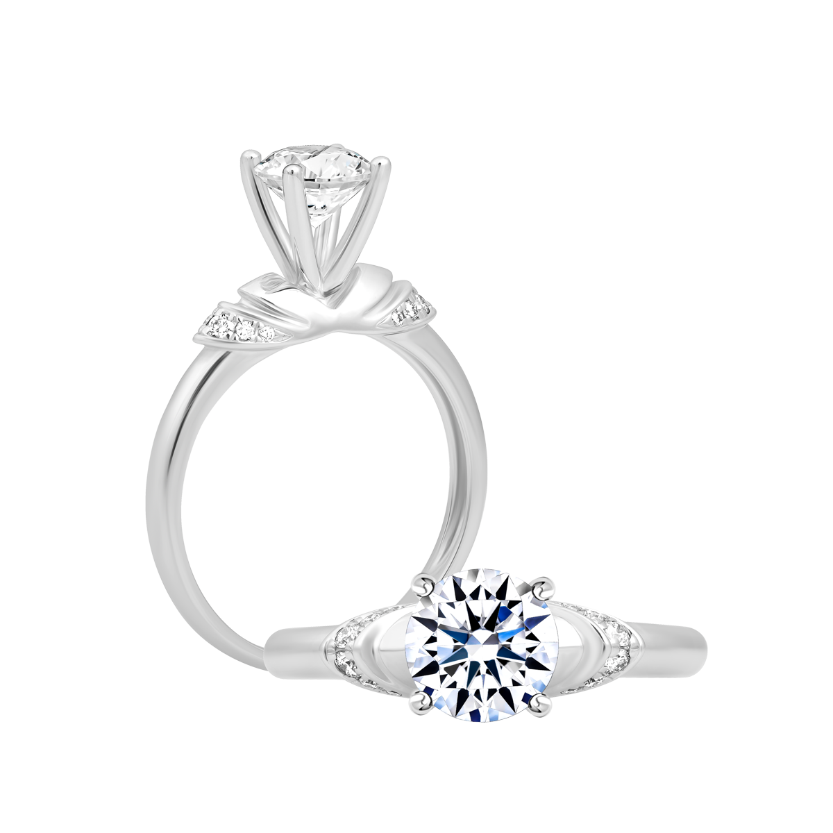 Ổ nhẫn nữ kim cương tấm vàng 14K Lively 5C