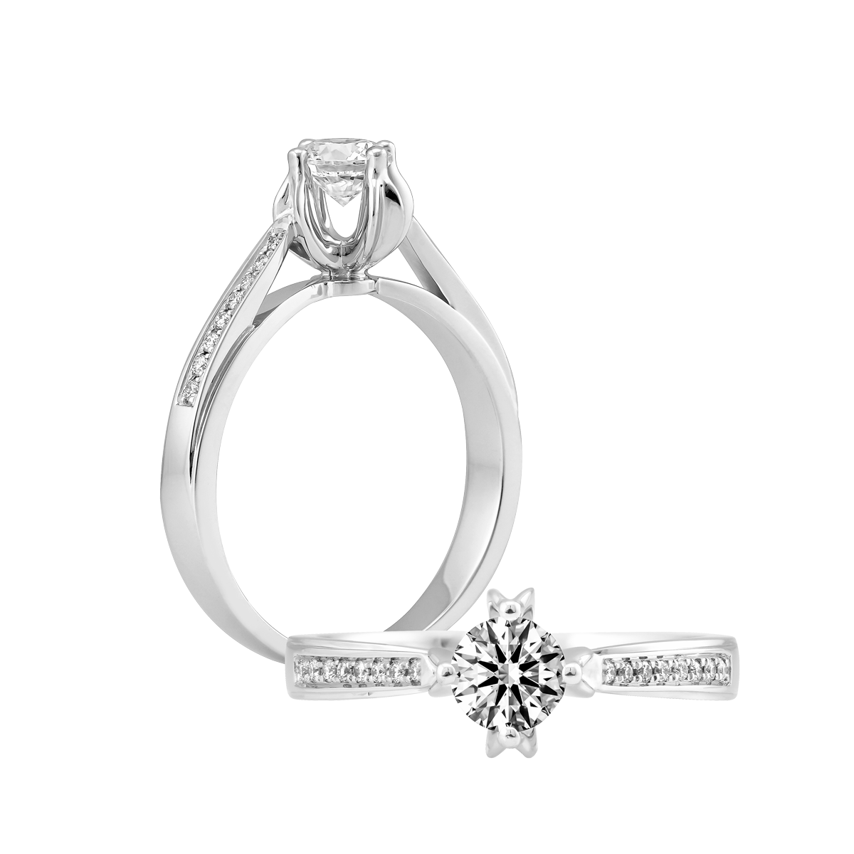 Nhẫn nữ kim cương tấm vàng 14K Prospect N 3C GVRG0204934