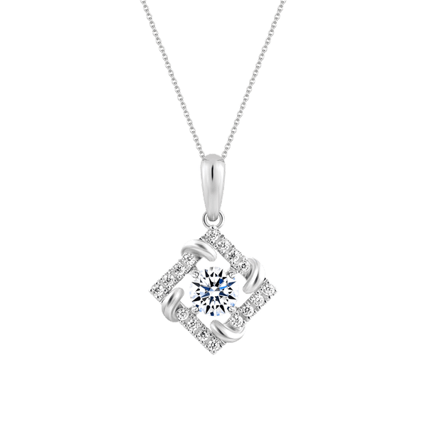 Mặt kim cương tấm vàng 14K Hasmon 3C