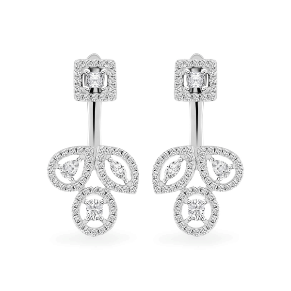 Hoa tai kim cương viên vàng 18K Jena A393 TD