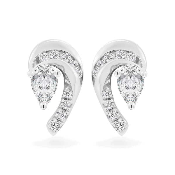 Hoa tai kim cương viên vàng 14K Jena A114 TD