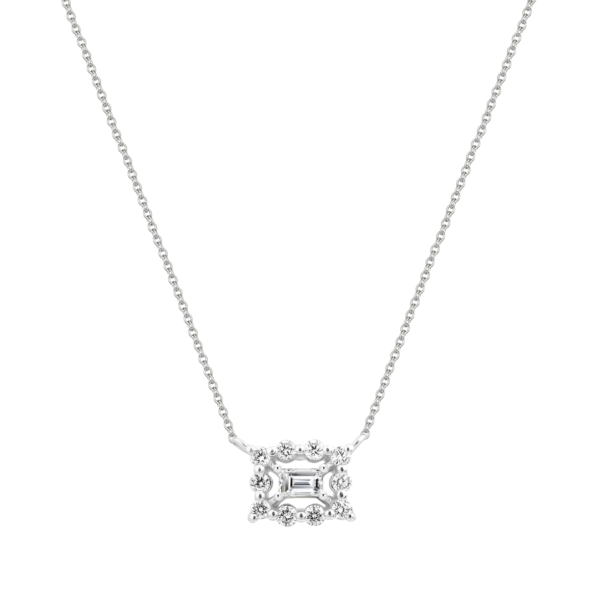 Dây liền mặt kim cương viên vàng 14K Jena A156 TD