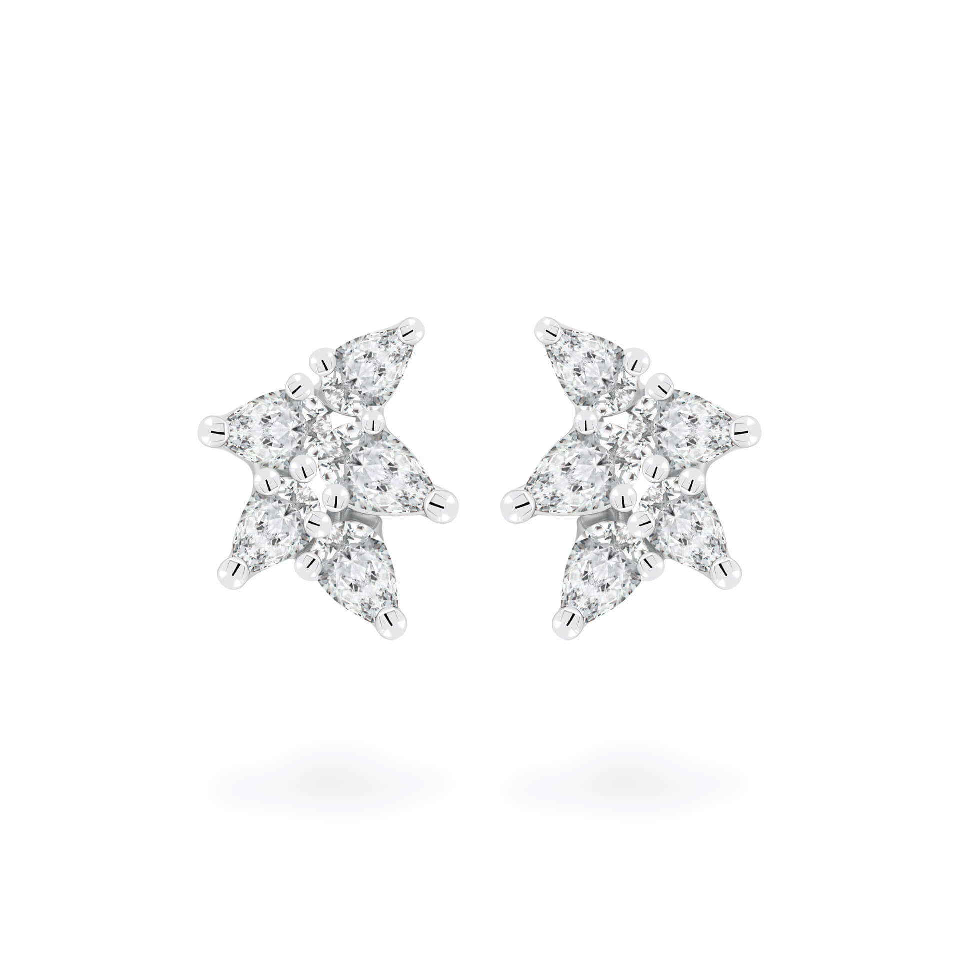 Hoa tai kim cương viên vàng 14K Jena A097 TD