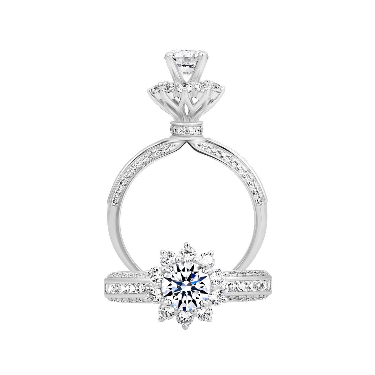 Nhẫn nữ đính đá CZ vàng 18K Gladness 5C