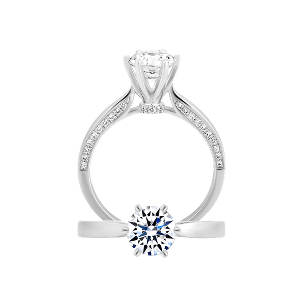 Nhẫn nữ kim cương tấm vàng 14K Esteeming 1CT