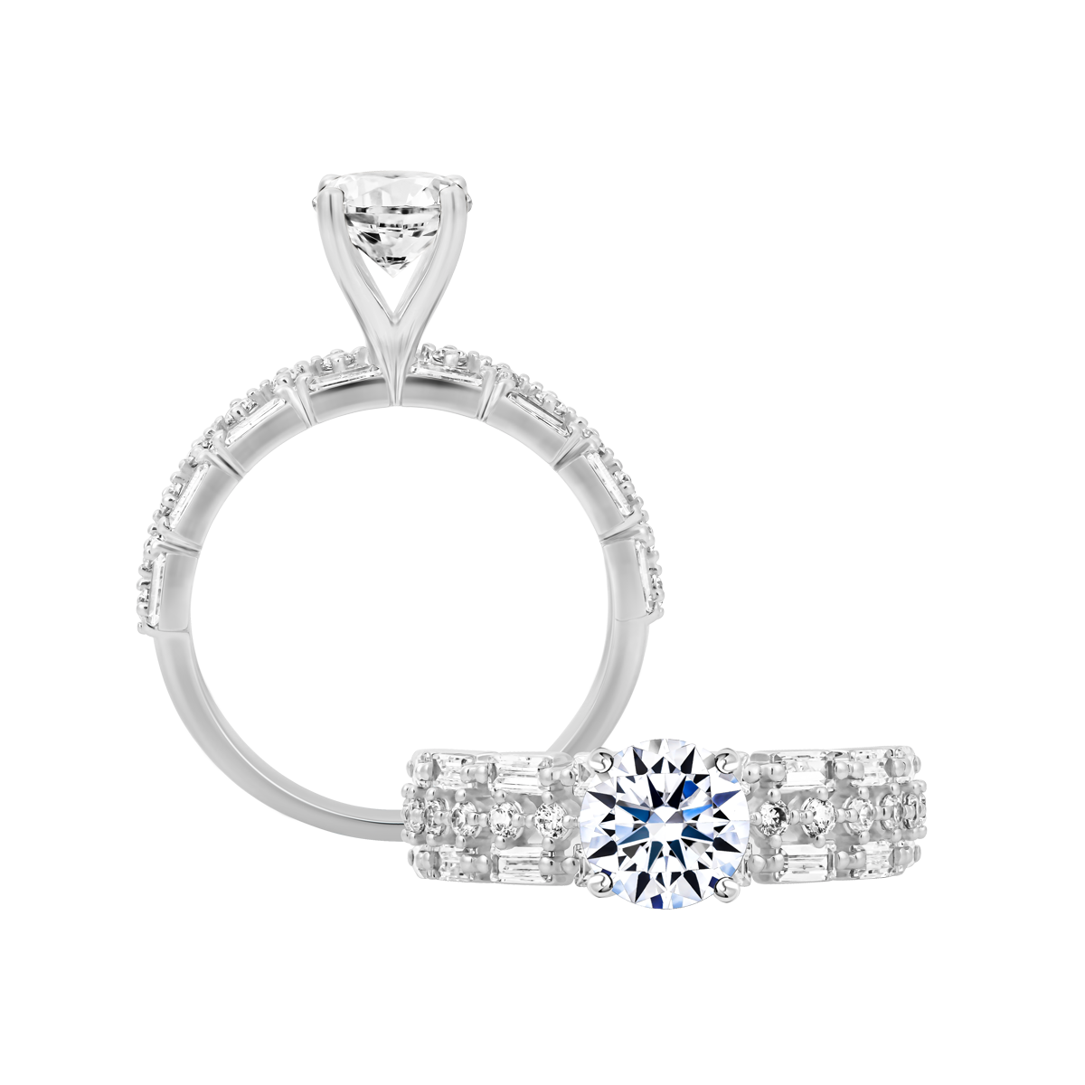 Nhẫn nữ đính đá CZ vàng 14K Bathilda N 1CT