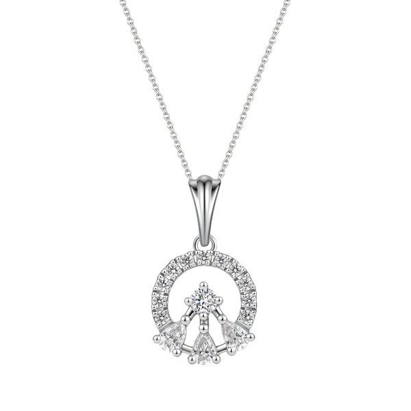 Mặt đính đá CZ vàng 14K Neaty