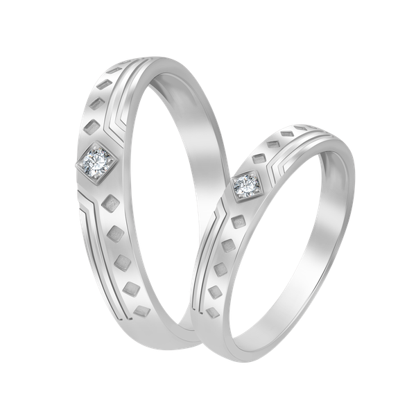 Nhẫn cưới nam kim cương viên vàng 14K Seraphic M