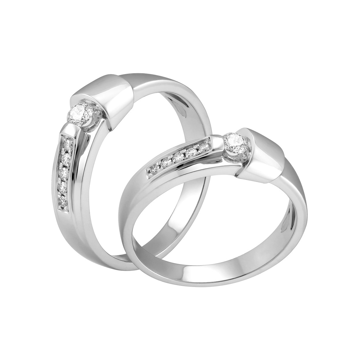 Nhẫn cưới nam kim cương vàng 14K Safeness 10p M GVRG0217415