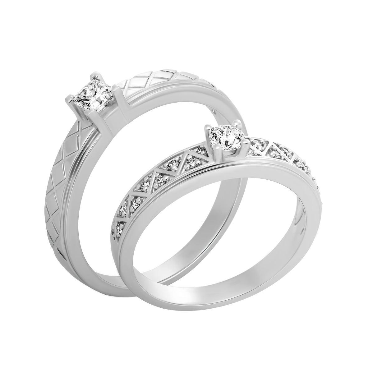 Nhẫn cưới nam kim cương viên vàng 14K Lavita PR1C M