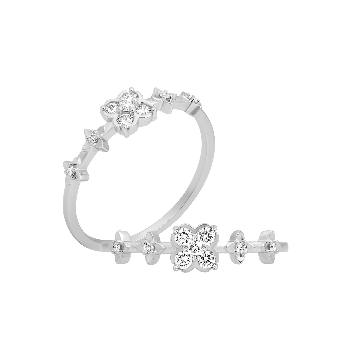 Nhẫn nữ kim cương viên vàng 14K Bloomrise TD