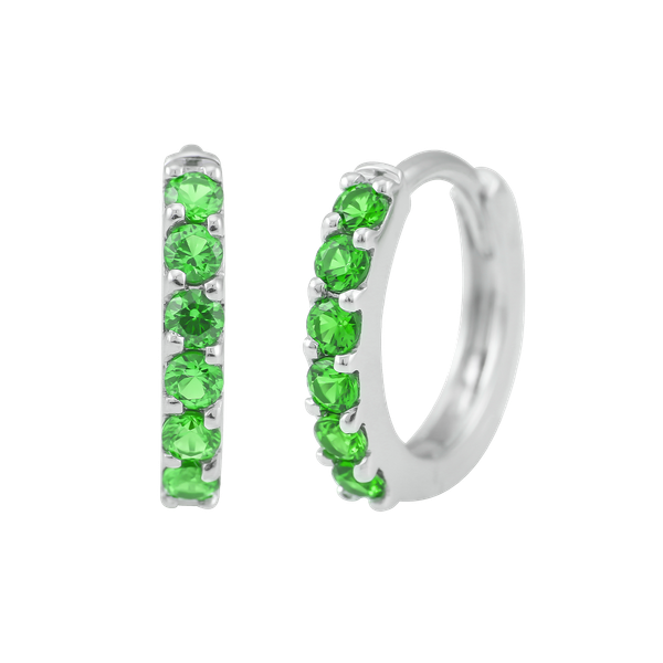 Hoa tai đính đá CZ vàng 10K Simple N GRE