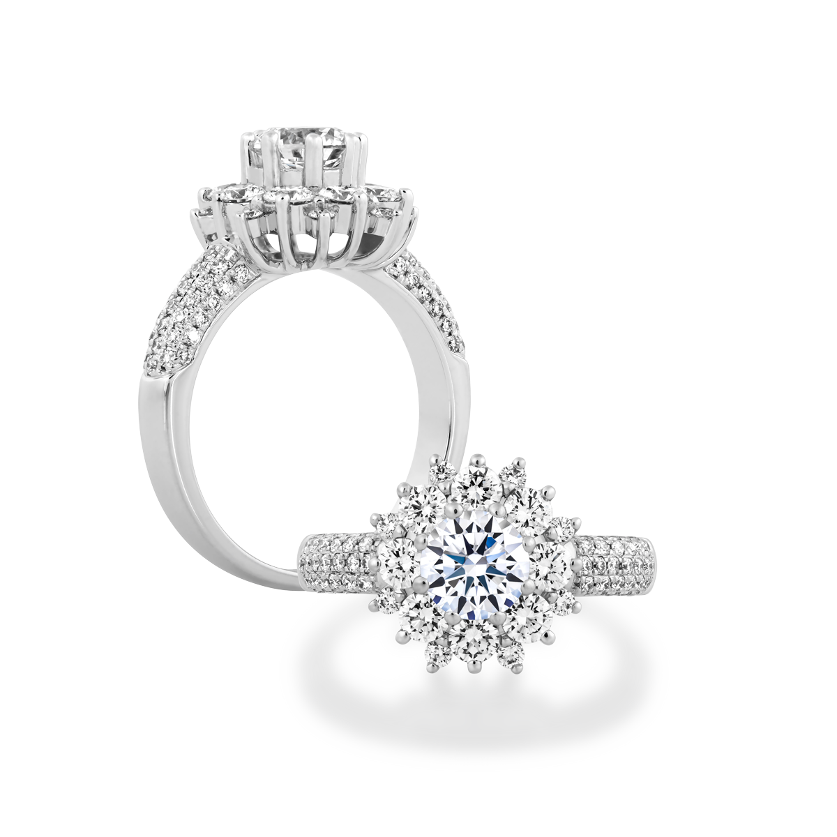 Nhẫn nữ kim cương tấm vàng 14K Caste N 1CT GVRG0189654