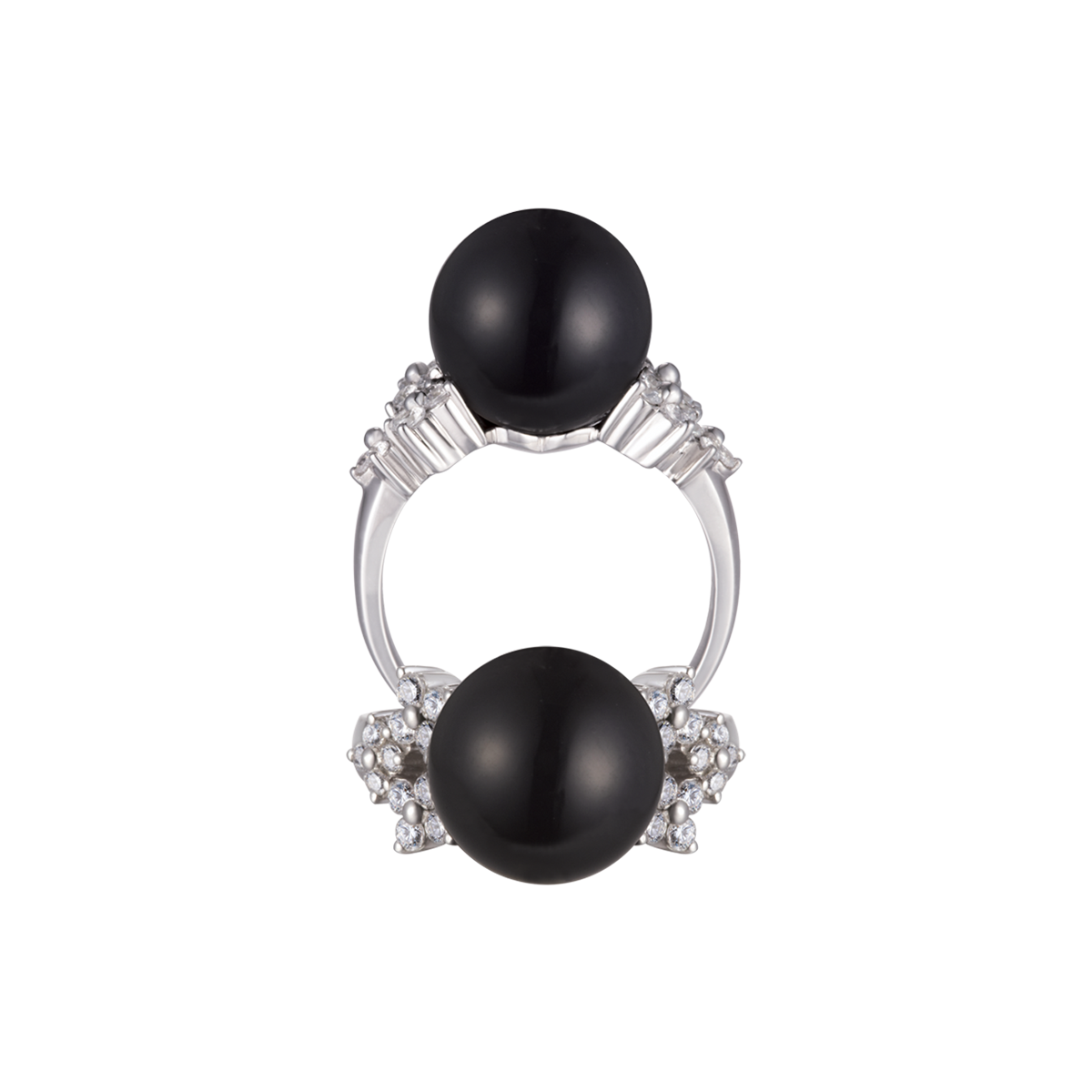 Nhẫn nữ đính đá Onyx vàng 10K Leggenda Ony