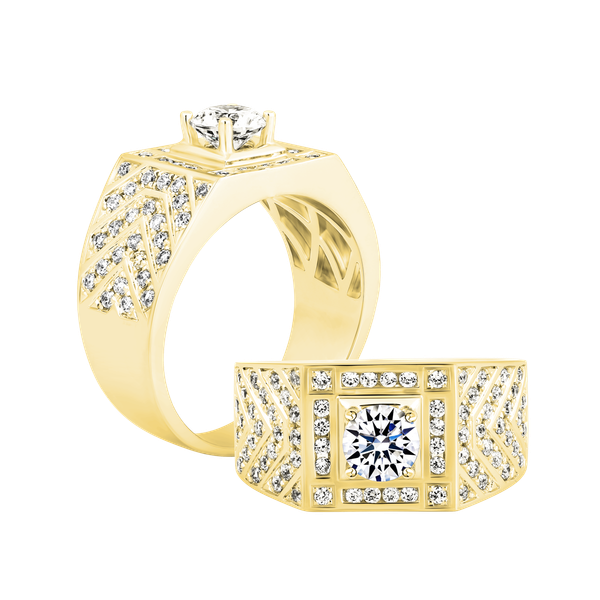 Nhẫn nam đính đá CZ vàng 10K Genesis 5C Y