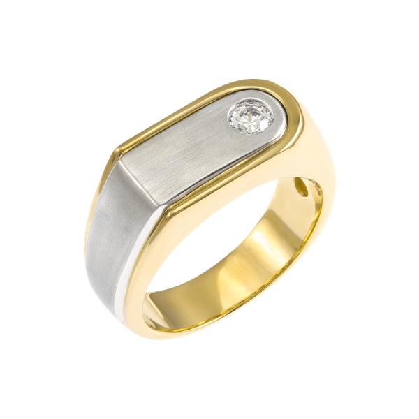 Nhẫn nam đính đá CZ vàng 14K Biretta N 2C YW