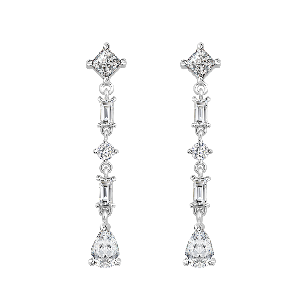 Hoa tai đính đá CZ vàng 18K Felicing