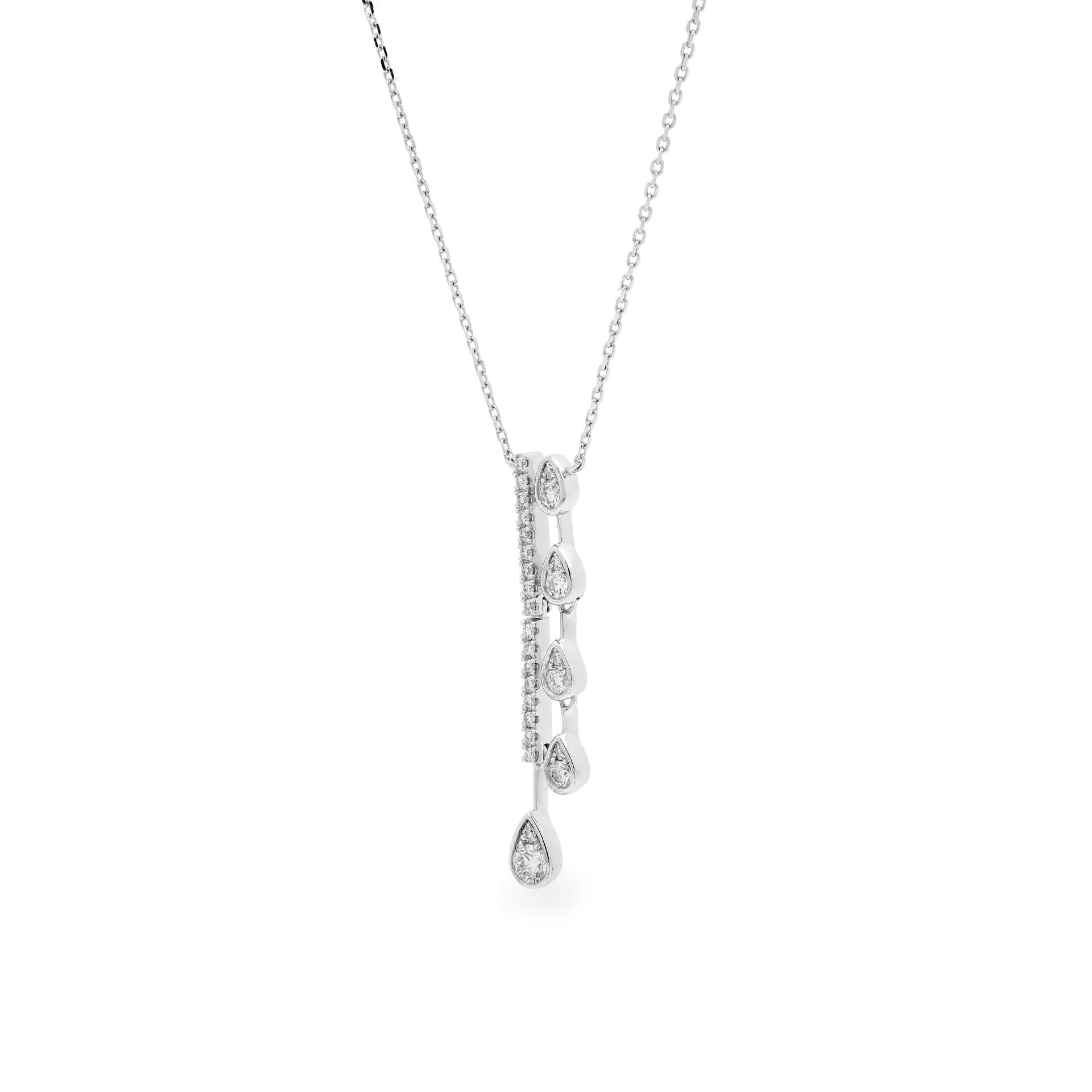 Dây liền mặt kim cương viên vàng 14K Jena A254 TD