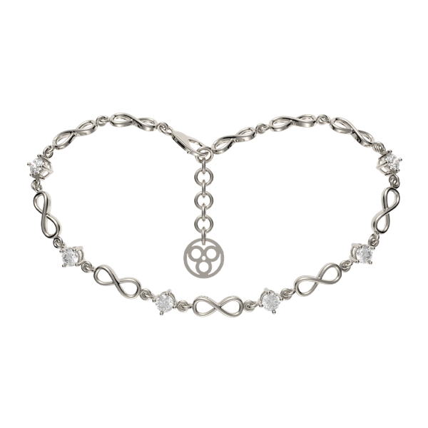 Lắc đính đá CZ vàng 18K Melina