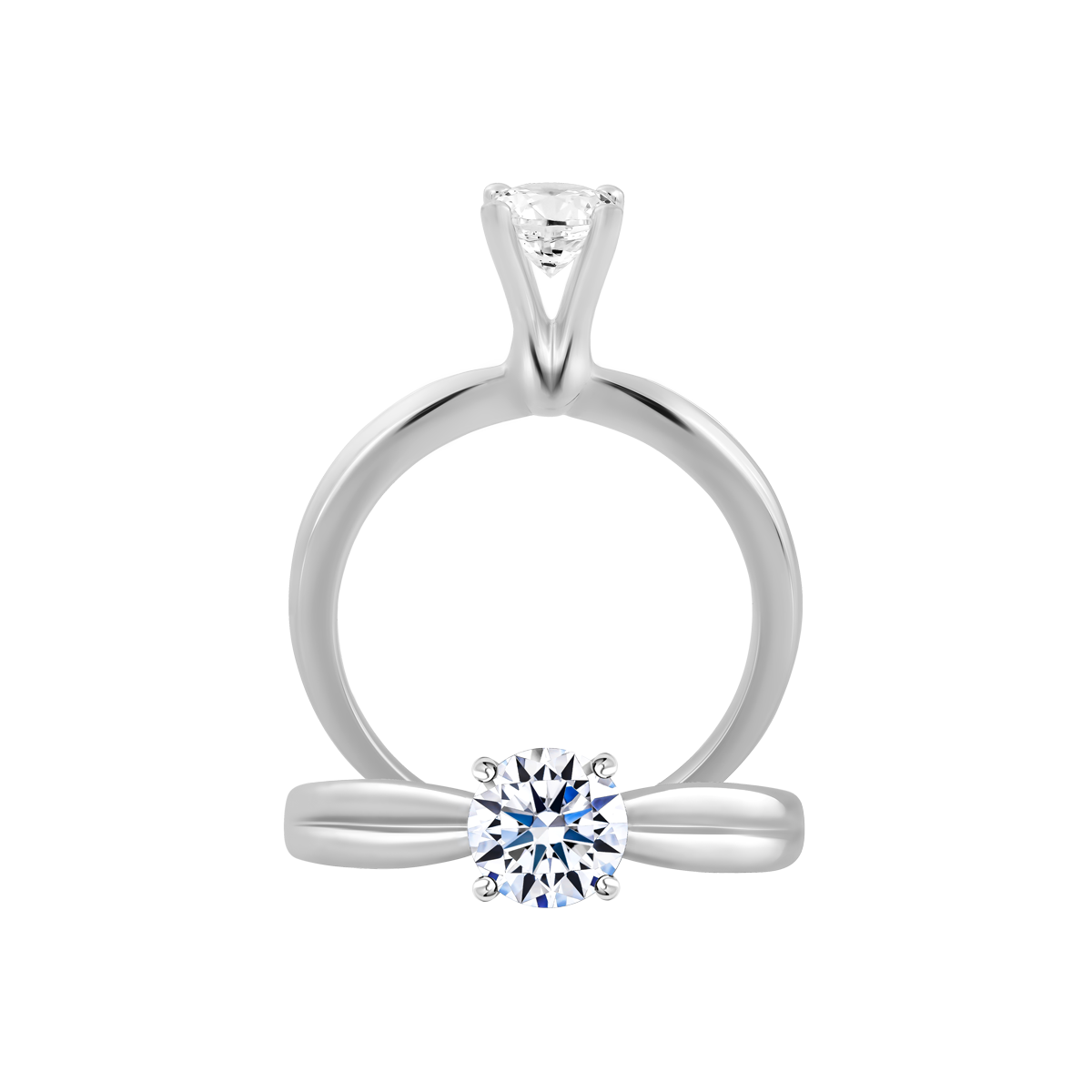 Nhẫn nữ kim cương viên vàng 14K Ginza N GIA 2C