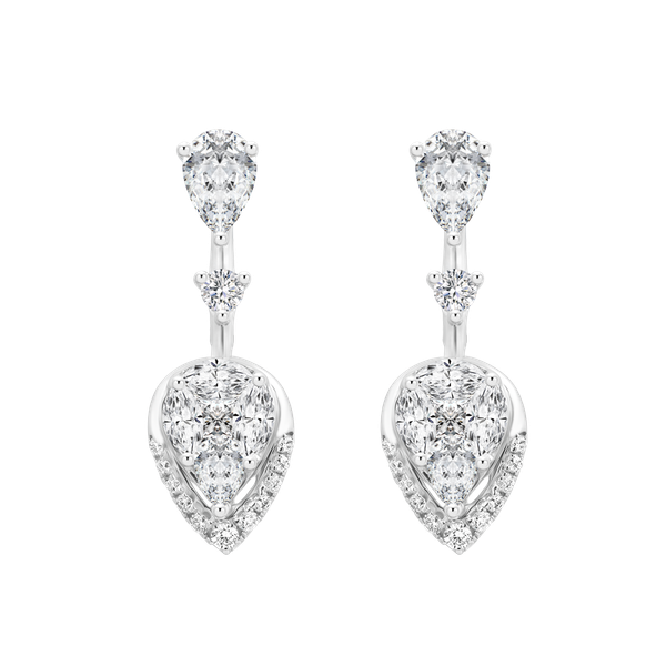 Hoa tai kim cương viên vàng 18K Jena A340 TD