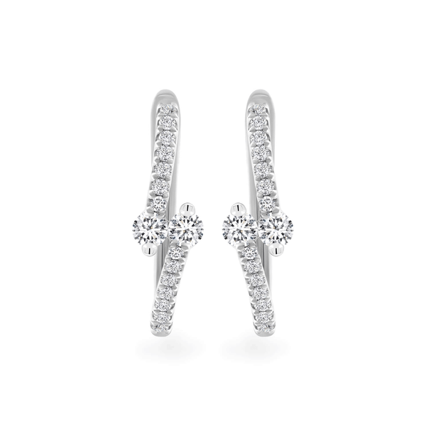 Hoa tai kim cương viên vàng 14K Badan TD