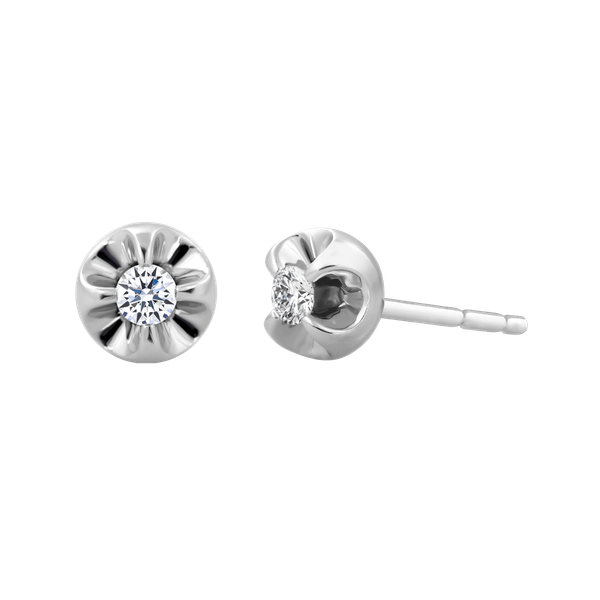 Hoa tai kim cương 8 Hearts & Arrows vàng 14K Canvas N H&A 2C GVER0080189