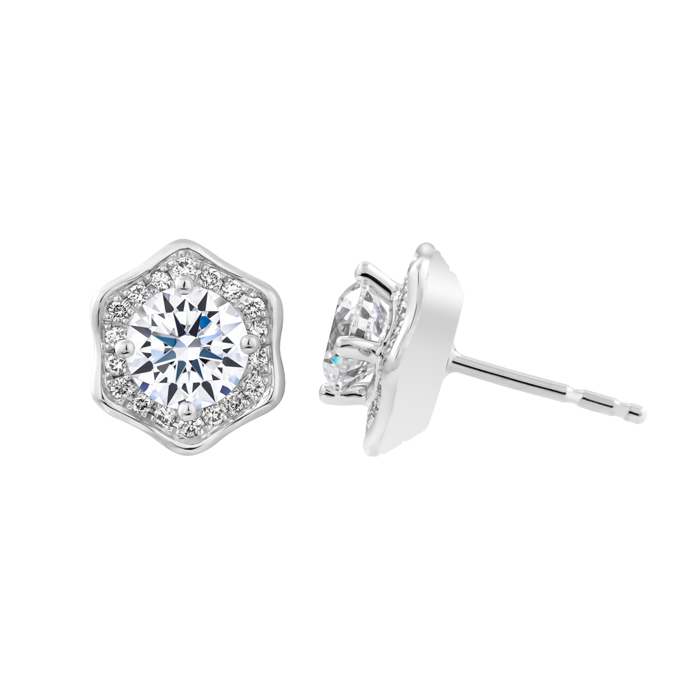 Ổ Bông kim cương tấm vàng 14K Homage N2 3C