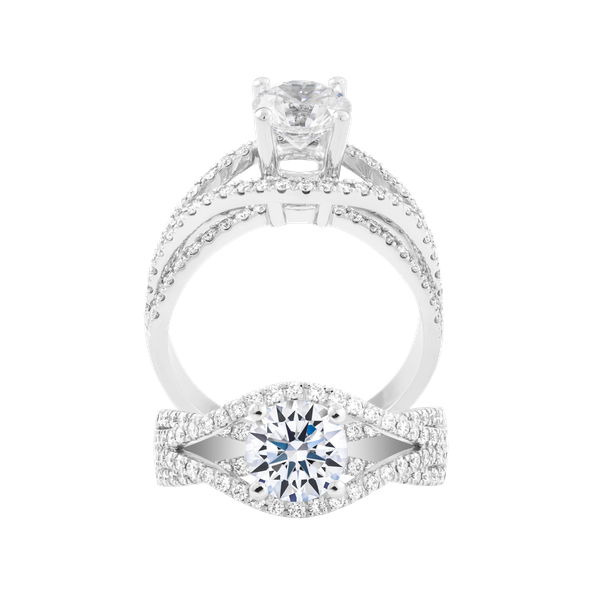 Nhẫn nữ kim cương tấm vàng 14K Evian 1CT GVRG0202182