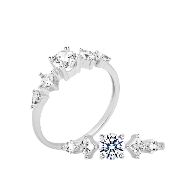 Nhẫn nữ đính đá CZ vàng 18K Seasoning 3C