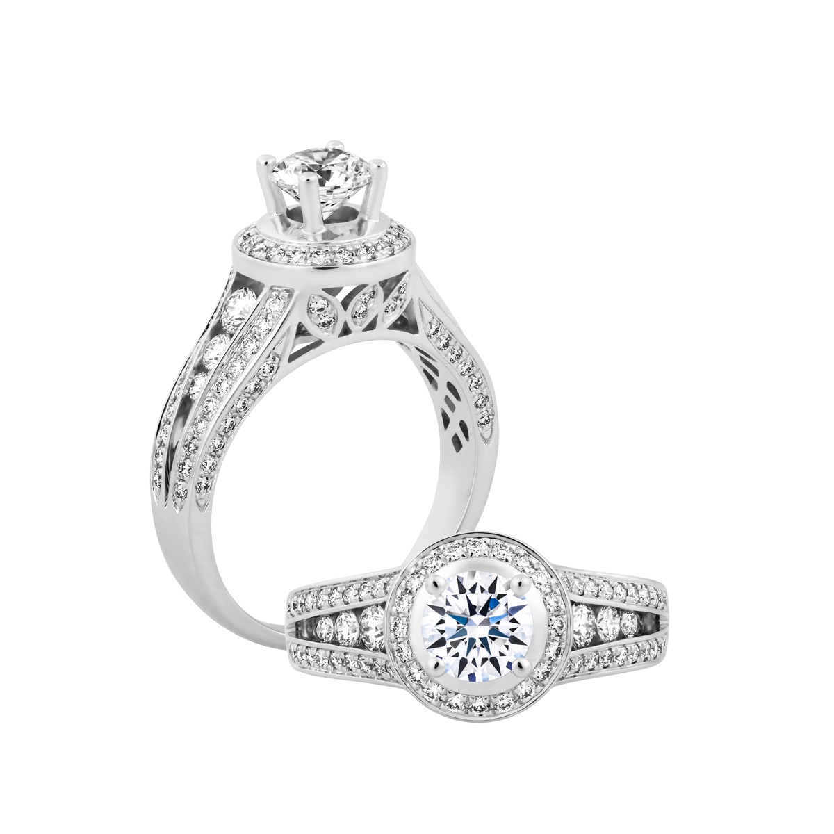 Nhẫn nữ kim cương tấm vàng 14K Loyalty N2 1CT