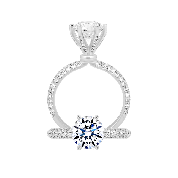 Nhẫn nữ kim cương tấm vàng 14K Callition 1.5CT