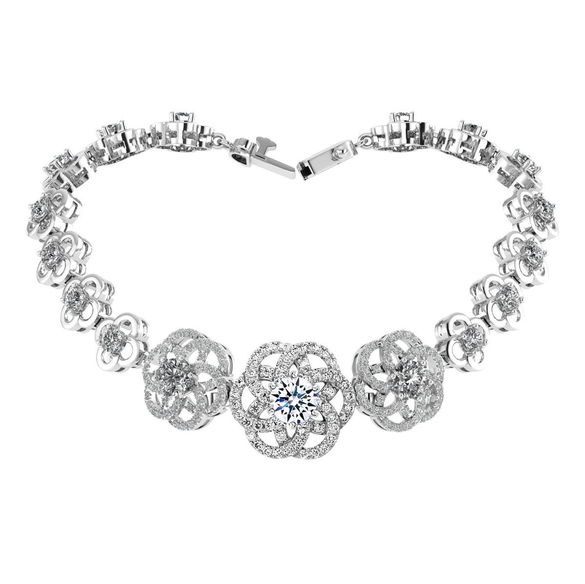 Lắc kim cương tấm vàng 14K Sincere 3C