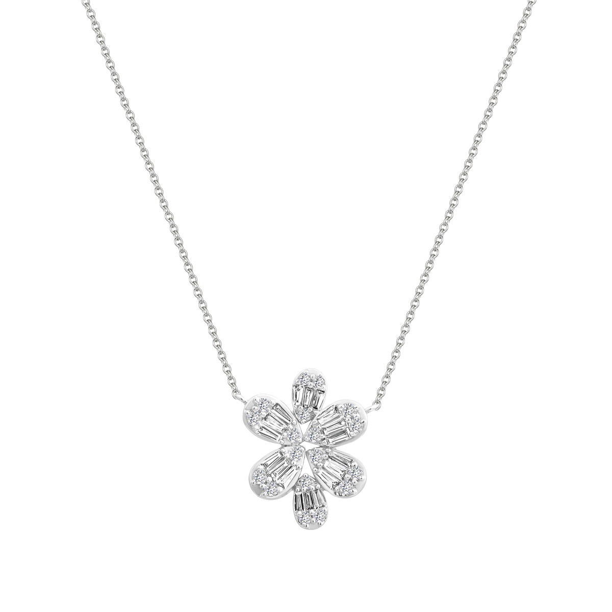 Dây liền mặt kim cương viên vàng 14K Jena A205 TD