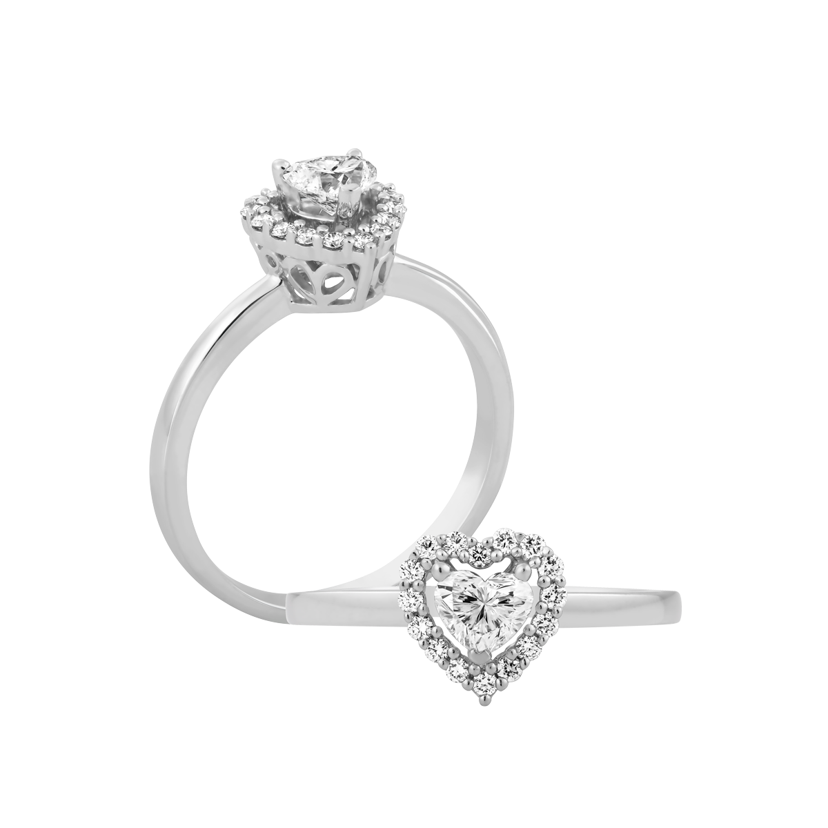 Nhẫn nữ kim cương viên vàng 14K Shakira HR 2C