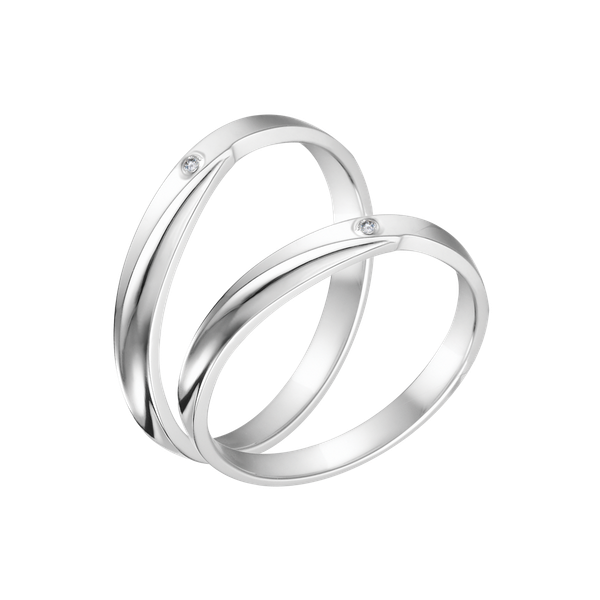 Nhẫn cưới nữ kim cương viên vàng 14K Valetry F