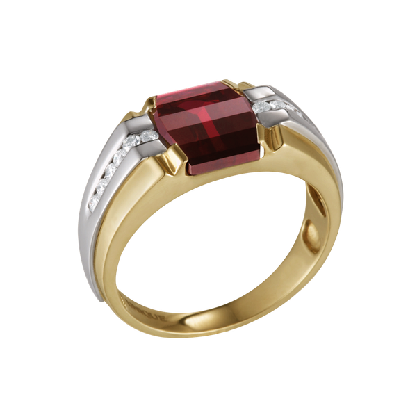 Nhẫn nam kim cương tấm vàng 14K Collin S.GAR YW