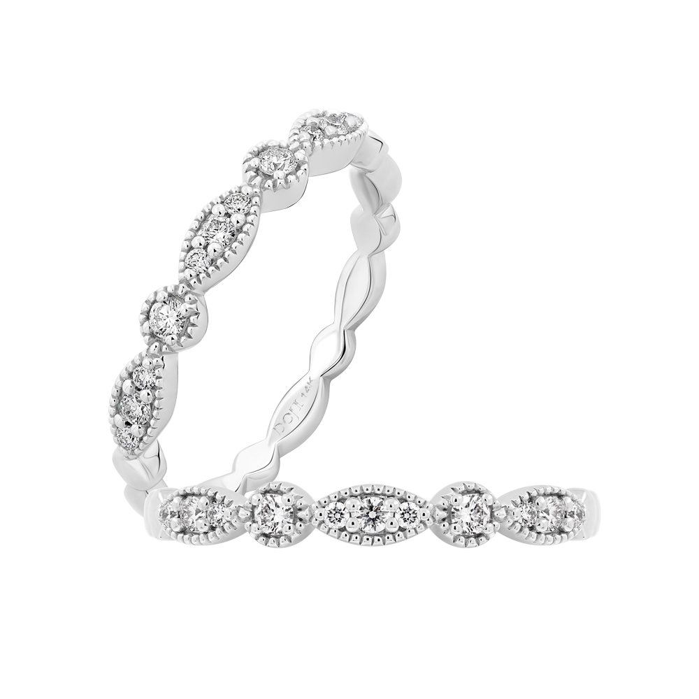 Nhẫn nữ kim cương viên vàng 14K Jena A487 TD