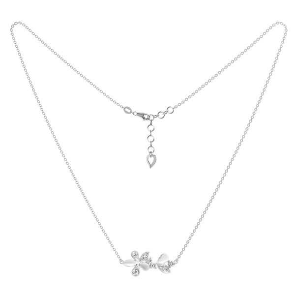 Dây liền mặt kim cương viên vàng 14K Luckflower TD