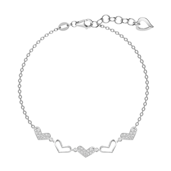 Dây tay đính đá CZ vàng 18K Bernadina N