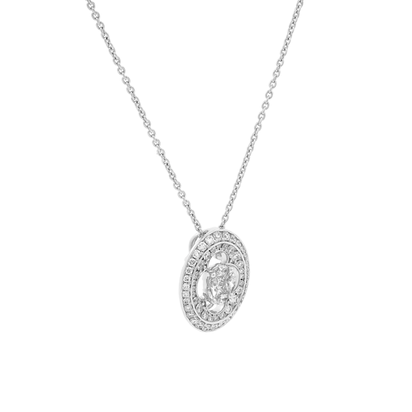 Dây liền mặt kim cương viên vàng 18K Jena A614 TD