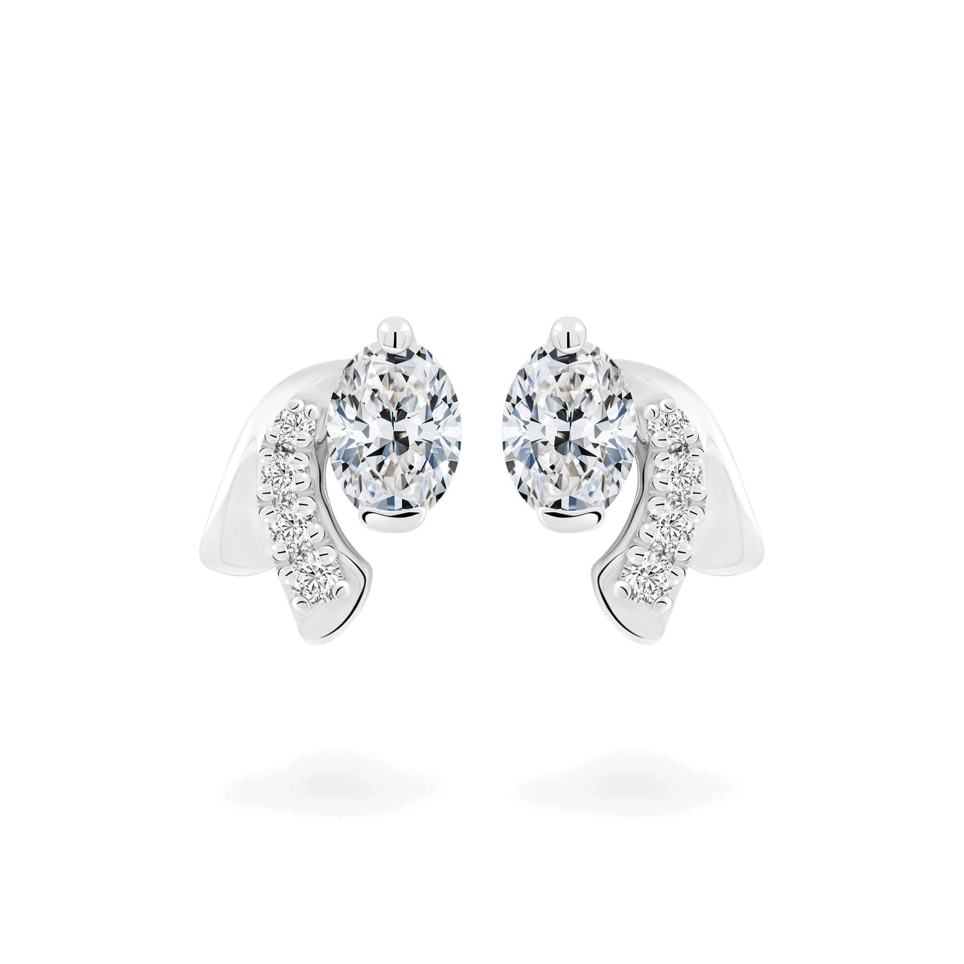 Hoa tai kim cương viên vàng 14K Jena A094 TD