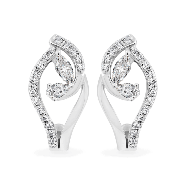 Hoa tai kim cương viên vàng 14K Jena A113 TD