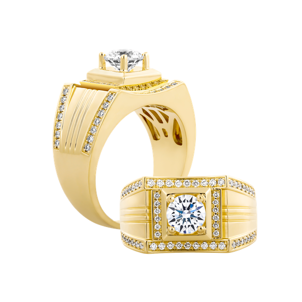 Nhẫn nam kim cương tấm vàng 14K RX450 1CT Y